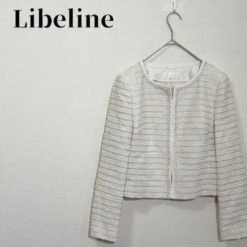 Libeline 사이즈 11AR(L) 라메 믹스 트위드 노카라 자켓