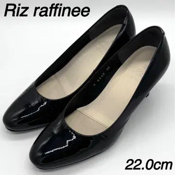 리즈라피네 22cm 에나멜 라운드토 심플 비즈니스 씬 블랙