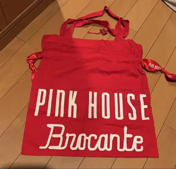 핑크하우스 Brocante 에코백 빨간색 복조리