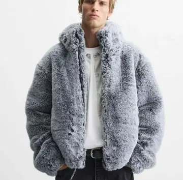 ZARA 인조 모피 자켓