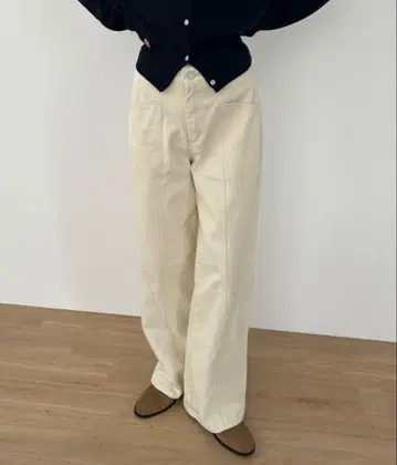 디자인 스티치 코튼 팬츠 Didot.showroom
