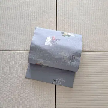 꽃의 직조 흩뿌려진 패턴 파우더 블루 9촌 나고야 오비