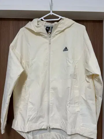 adidas 풀 지퍼 자켓 크림색 165/88A