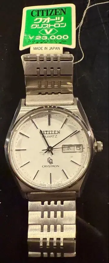 70s CITIZEN 크리스토론 쿼츠 손목시계 미사용 새상품