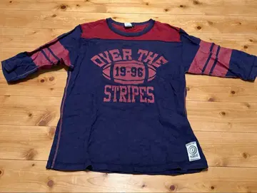 새상품급 OVER THE STRIPES 7부 소매 티셔츠 M