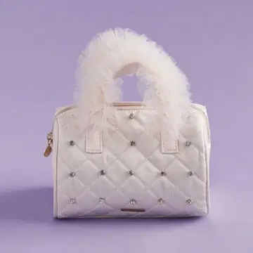 메종 드 플뢰르 튤 핸들 큐빅 보스턴 백