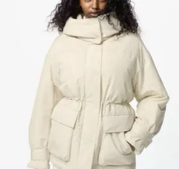 UNIQLO 하이브리드 다운 코트 M 내추럴