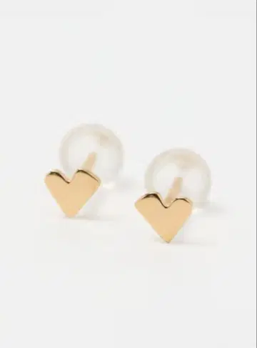 하트 모양 골드 스터드 귀걸이