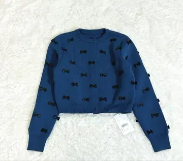 [ 새상품 ] Ameri MANY RIBBON SHORT KNIT TOP