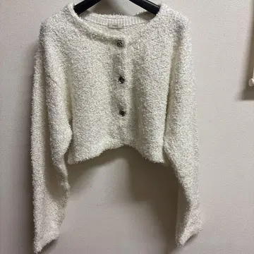 mystic 화이트 크롭 가디건