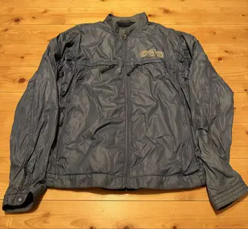 Hysteric 바이커 자켓 네이비 점퍼 백 프린트