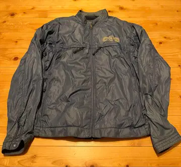 Hysteric 바이커 자켓 네이비 점퍼 백 프린트