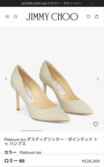 JIMMY CHOO 더스티 글리터 포인트 토 펌프스