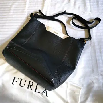 [컨디션 최상] FURLA 블랙 가죽 숄더 2WAY 백