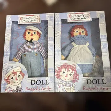 Raggedy Ann & Andy L 사이즈 인형 세트