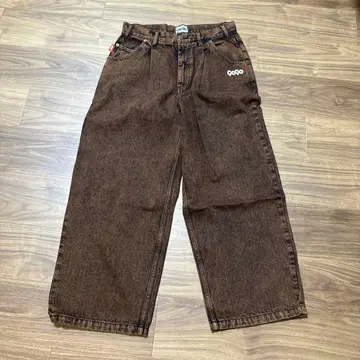 9090 N 로고 컬러 데님 브라운 데님 팬츠