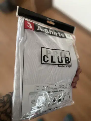 PRO CLUB 화이트 탱크탑 M 2장