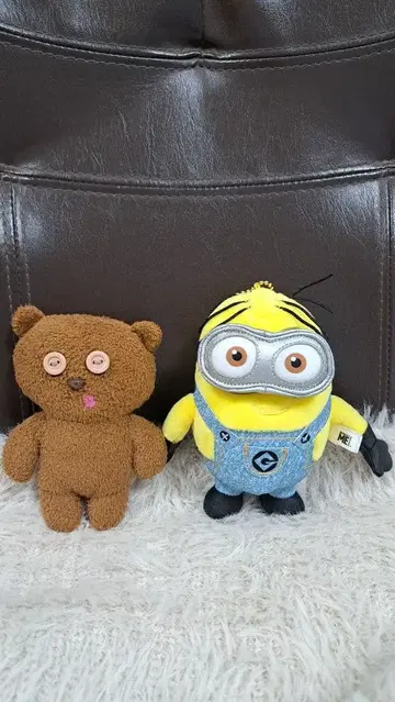 USJ 미니언 x 팀 봉제 인형 키링 배지