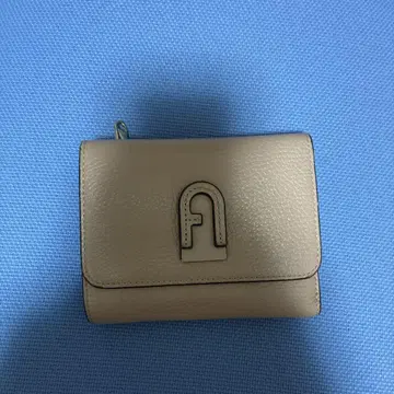 FURLA 핑크 베이지 삼단 접이식 지갑