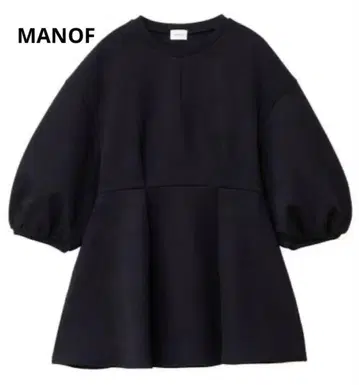 새상품 MANOF 마노프 웨이스트 턱 퍼프 슬리브 탑