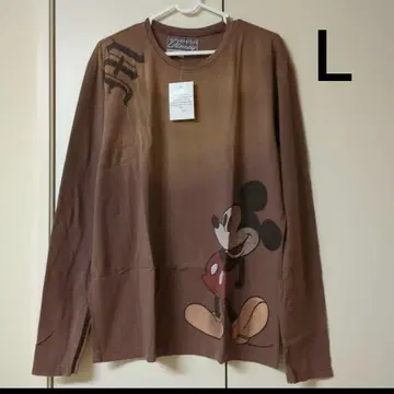 새상품 L BR 디즈니 빈티지 롱T 브라운 미키