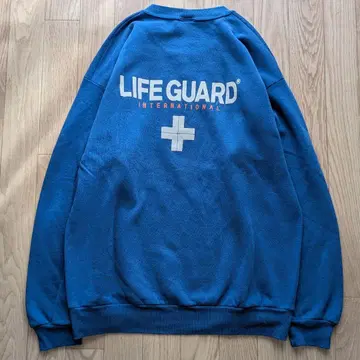 90s USA제 LIFE GUARD 라이프 가드 맨투맨 파랑 남성용 L