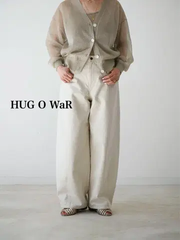 택 포함 새상품 Hug o war 벌룬 데님 팬츠 아이보리 S
