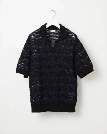 COOHEM ZIGZAG SUKASHI KNIT PULLOVER