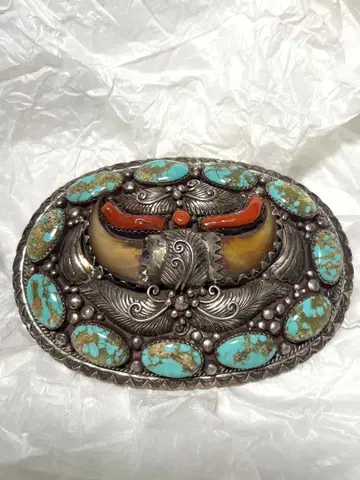 [ 미사용 새상품 ] 에스닉 실버 벨트 버클