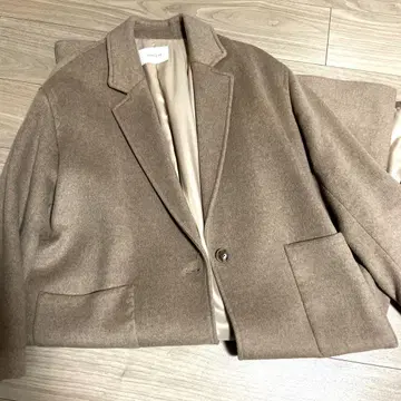 여성용 베이지 롱 코트