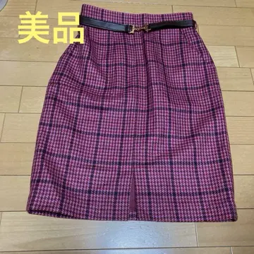 [아푸와이저 리셰] 브라운 벨트 포함 사이즈 1 핑크 계열 체크