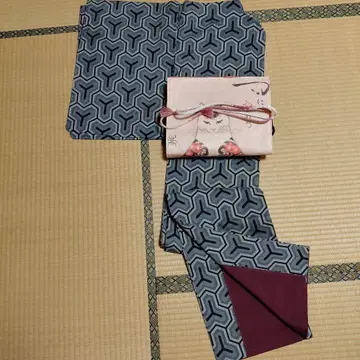 기하학 패턴 코몬 기모노 한정
