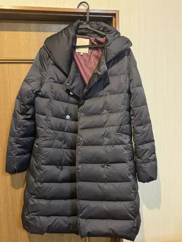 자유구 네이비 후드 부착 롱 다운 자켓 컨디션 최상
