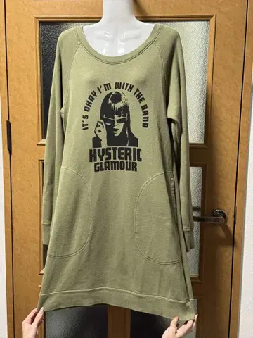HYSTERIC GLAMOUR 롱 슬리브 T셔츠 올리브