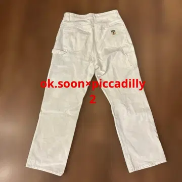 [ ok.soon x piccadilly ] 코튼 화이트 페인터 팬츠 2