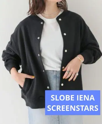 screenstars 스크린스타즈 바시티 자켓 블루종 블랙 아우터