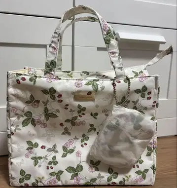 WEDGWOOD 와일드 스트로베리 토트백 파우치 포함 미사용 새상품