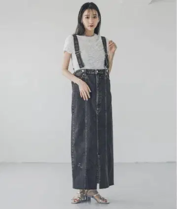 LOWRYSFARM 데님 점프 스커트