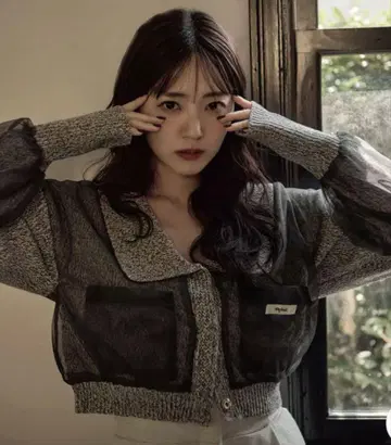 mideal 마이디얼 튤 디자인 가디건