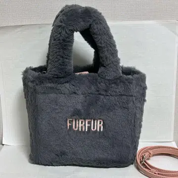 FURFUR 에코 퍼 토트백 퍼 백 CGRY 차콜 그레이