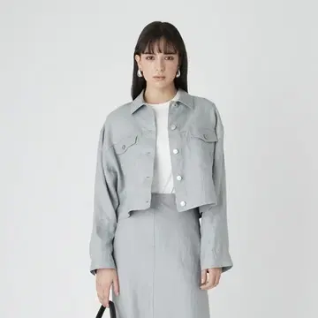 Mila Owen 크롭 린넨 G 재킷 LBLU/1