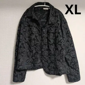 croft&barrow 블랙 플라워 패턴 자켓 XL