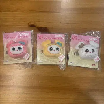 GIGO 한정판 TWICE 봉제인형 헤어핀 BABY LOVELYS 3종류