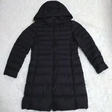 새상품급 UNIQLO 울트라 라이트 다운 롱 코트 후드 블랙