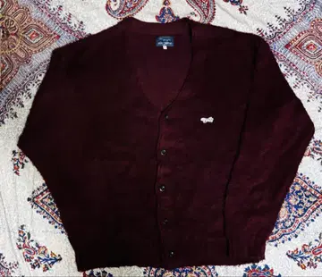 [레어 빈티지 모헤어 가디건 와인 레드 90s JCPenney