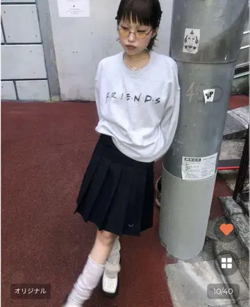 haku 프레피 플리츠 미디엄 스커트 nugu