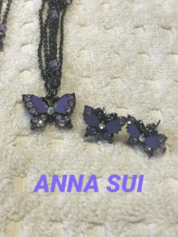 ANNA SUI 안나수이 2단 목걸이 귀걸이 세트