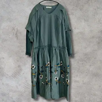 [ 컨디션 최상 ] 미나 페르호넨 yume 개더 드레스 36 그린