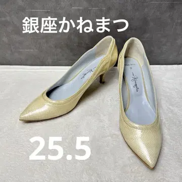 새상품급 Kanematsu 긴자 카네마츠 펌프스 하이힐 베이지