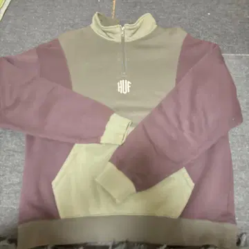 HUF 하프 지퍼 맨투맨